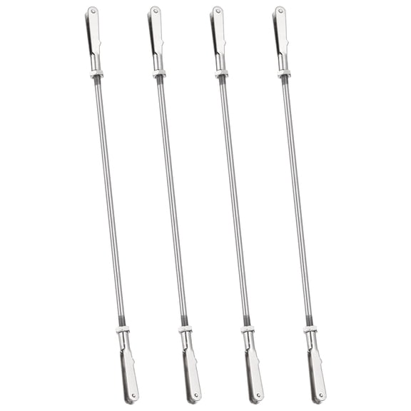 Uxcell 4 Pcs Metal Clip Pushrod Connector Linkage, 304 Stainless Steel M3 Threaded Rod with Metal Clip for RC Plane Fixed Wing Aircraft DIY Models Parts, 253mm/9.96"