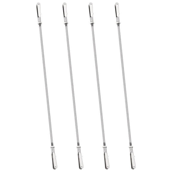 Uxcell 4 Pcs Metal Clip Pushrod Connector Linkage, 304 Stainless Steel M3 Threaded Rod with Metal Clip for RC Plane Fixed Wing Aircraft DIY Models Parts, 353mm/13.9"