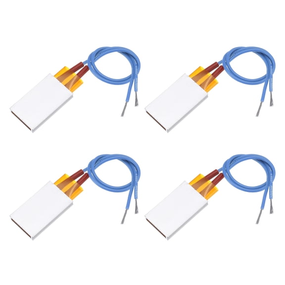 Uxcell 4 Pcs PTC Heating Element, AC DC 12V PTC Heating Plate Aluminum Shell Ceramics Polyimide Film Plate Heater 3W-75W 110C Insulated Constant Temperature Ceramic Thermostatic