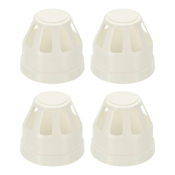 Uxcell 4Pcs Drain Pipe Vent Cap, 2 Inch Vent Pipe End Cap Cover Roof Air Vent Round Chimney Cap Air Vent Covers for DWV Pipe Fitting Ventilation Exhaust System, White