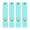 thumbnail image 1 of Uxcell 4 Pcs Phone Loop Finger Holder Silicone Phone Strap Grip Holder for Most Smartphones Green Blue, 1 of 6