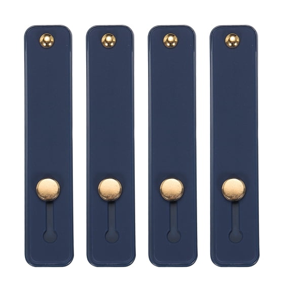 Uxcell 4 Pcs Phone Loop Finger Holder Silicone Phone Strap Grip Holder for Most Smartphones Navy Blue