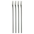 thumbnail image 1 of Uxcell 4 Pcs Pickle Fork, 8.6 Inch Olive Fork with Long Handle, Stainless Steel Cocktail Forks, 2-Tine Fork for Dessert Cocktail Fruit and Vegetable Black, 1 of 6