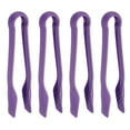 thumbnail image 1 of Uxcell 4 Pcs Plastic Serving Tongs Set, 8 Inch Heat Resistant Kitchen Utensils for Cooking and Baking, Purple, 1 of 6