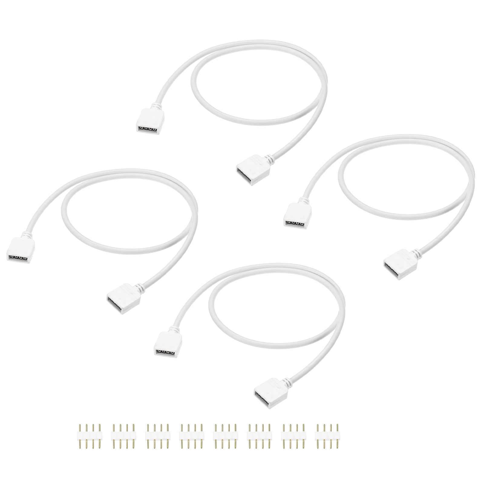 Uxcell 4 Pcs RGB Extension Cable, 12V 20
