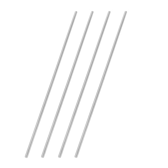 Uxcell 4 Pcs Round Steel Rod 2.5mm Diameter HSS Lathe Bar Stock Tool 150mm Long for Shaft Gear Drill Lathes Boring Machine Turning Miniature Axle Cylindrical Pin DIY Craft Tool
