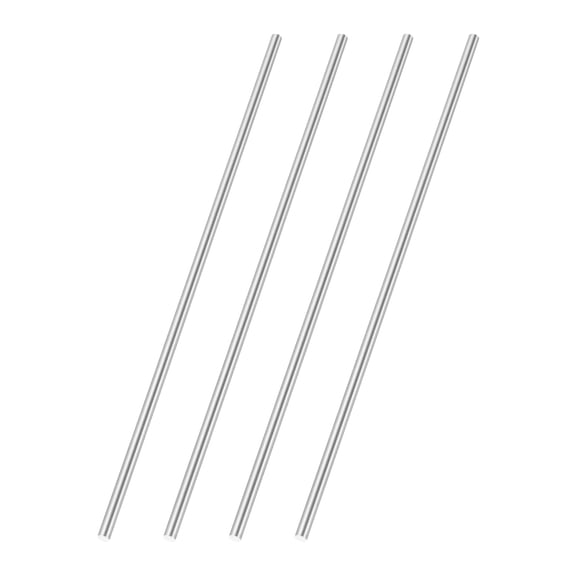 Uxcell 4 Pcs Round Steel Rod 3.7mm Diameter HSS Lathe Bar Stock Tool 150mm Long for Shaft Gear Drill Lathes Boring Machine Turning Miniature Axle Cylindrical Pin DIY Craft Tool