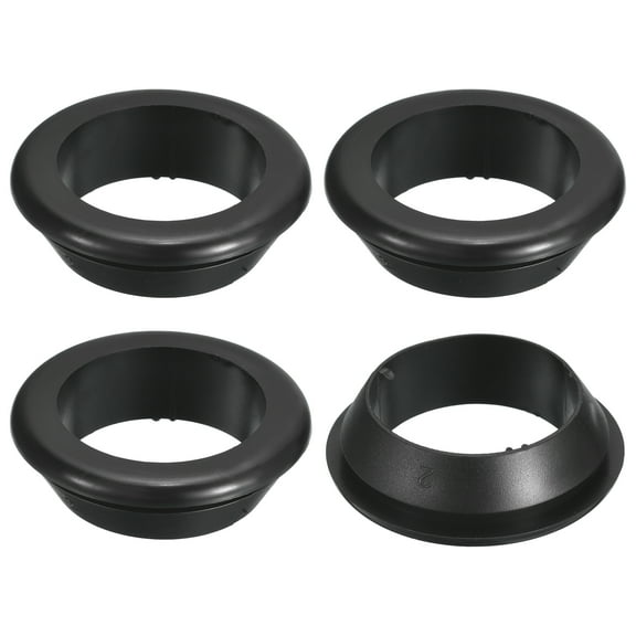 Uxcell 4 Pcs Rubber Grommets, 40mm ID 50mm Drill Hole Double Sided Hollow Firewall Hole Plugs, Black
