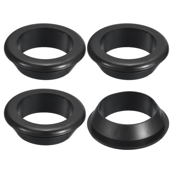 Uxcell 4 Pcs Rubber Grommets, 50mm ID 60mm Drill Hole Double Sided Hollow Firewall Hole Plugs, Black
