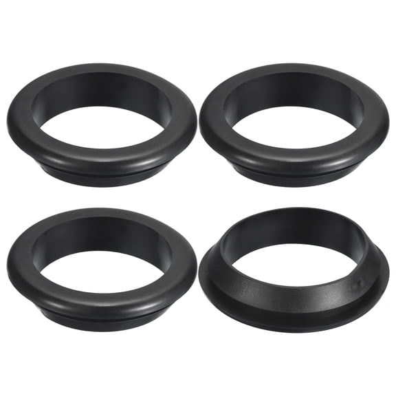 Uxcell 4 Pcs Rubber Grommets, 70mm ID 80mm Drill Hole Double Sided Hollow Firewall Hole Plugs, Black