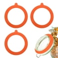 thumbnail image 1 of Uxcell 4 Pcs Rubber Seals for Glass Jars 3.6 inch OD Silicone Sealing Ring for Canning Storage Orange, 1 of 6
