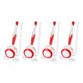 thumbnail image 1 of Uxcell 4 Pcs Secure Counter Pen with Adhesive Base and Chain, Reception Desk Pens Desktop Signing Pens, Blue Ink for Business Office Bank Hotel Cafes Desktop Cheque, Red, 1 of 5