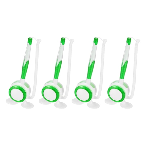 Uxcell 4 Pcs Secure Counter Pen with Adhesive Base and Chain, Reception Desk Pens Desktop Signing Pens, Blue Ink for Business Office Bank Hotel Cafes Desktop Cheque, Green