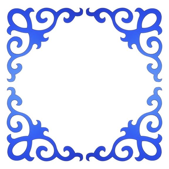 Uxcell 4 Pcs Seif-Adhesive Wall Sticker Mirror Decals, Acrylic Hollow Mirror Tiles Sticker Applique for Home Room Background Decor, Black (20x20cm)