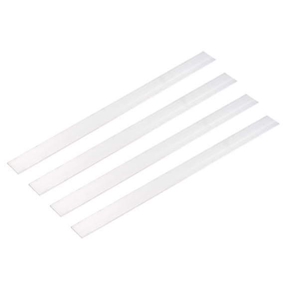 Uxcell 4 Pcs Square Aluminum Flat Bar, 1/16" (1.5mm)Thick x 1" (25mm) Width x 12" (305mm) Long 6061 Aluminum Flat Plate
