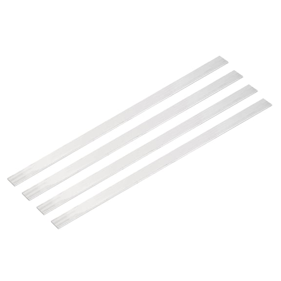 Uxcell 4 Pcs Square Aluminum Flat Bar, 1/16" (2mm)Thick x 9/16" (15mm) Width x 12" (305mm) Long 6061 Aluminum Flat Plate
