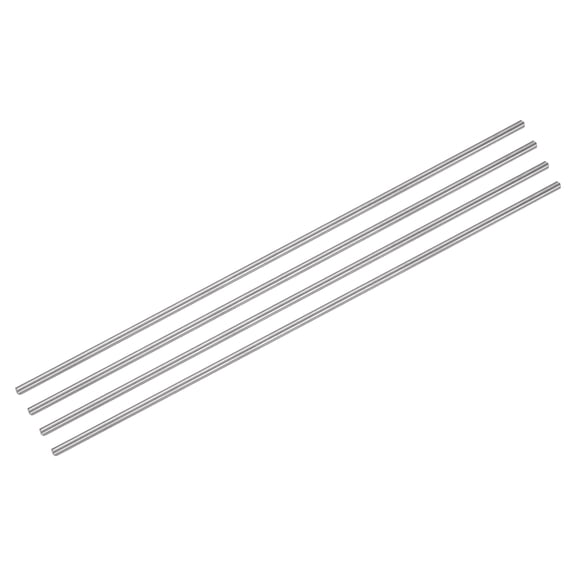 Uxcell 4 Pcs Titanium Round Rod, 0.12" Dia(3mm) 8" Length GR5 Metal Solid TC4 Titanium Round Bar Rod Stock for Model Plane Cars Ship DIY Craft