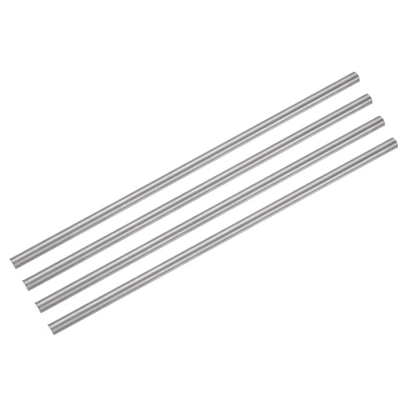 Uxcell 4 Pcs Titanium Round Rod, 0.16" Dia(4mm) 8" Length GR5 Metal Solid TC4 Titanium Round Bar Rod Stock for Model Plane Cars Ship DIY Craft