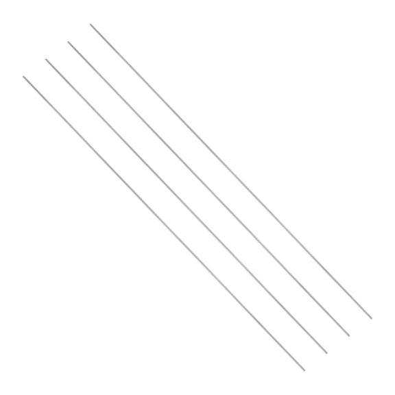 Uxcell 4 Pcs Titanium Round Rod, 1mm Dia 407mm Length GR5 Metal Solid TC4 Titanium Round Bar for Model Plane Cars Ship DIY Craft Metal Working [0.04" x 16"]