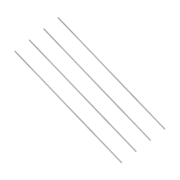 Uxcell 4 Pcs Titanium Round Rod, 2mm Dia 254mm Length GR5 Metal Solid TC4 Titanium Round Bar for Model Plane Cars Ship DIY Craft Metal Working [0.08" x 10"]