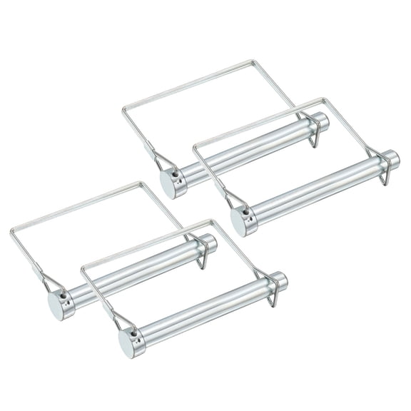 Uxcell 4Pcs Trailer Coupler Pin 1/2" x 3.9" Square Safety Wire Spring Lock Hitch Pin