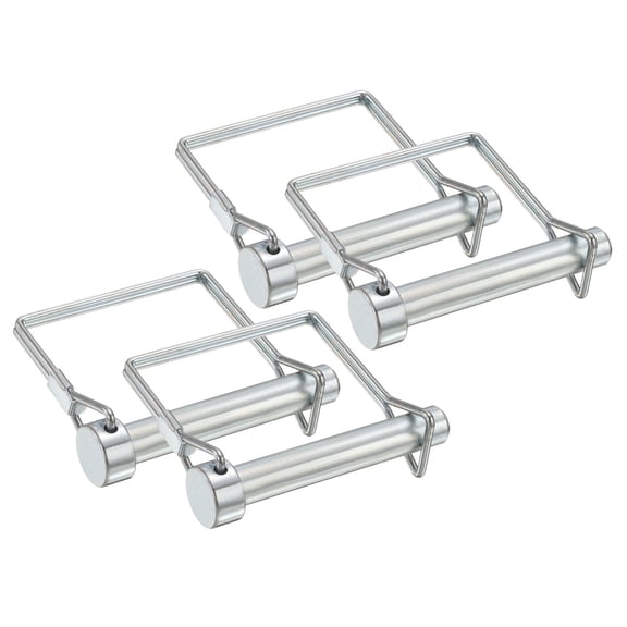 Uxcell 4Pcs Trailer Coupler Pin 3/8" x 2.4" Square Safety Wire Spring Lock Hitch Pin
