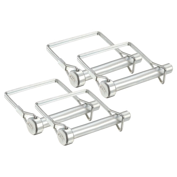 Uxcell 4 Pcs Trailer Coupler Pin, 3/8" x 2.6" Square Safety Wire Spring Lock Hitch Pin