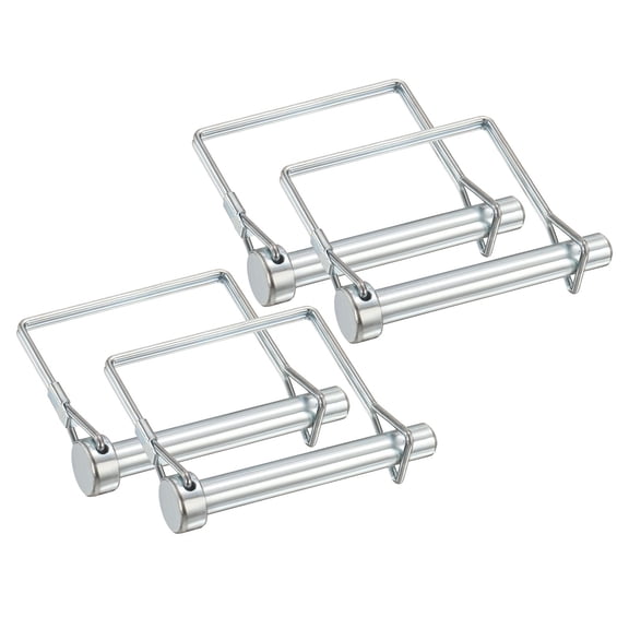 Uxcell 4 Pcs Trailer Coupler Pin, 3/8" x 2.8" Square Safety Wire Spring Lock Hitch Pin