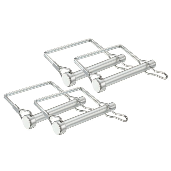 Uxcell 4 Pcs Trailer Coupler Pin, 3/8" x 2.8" Square Safety Wire Spring Lock Hitch Pins