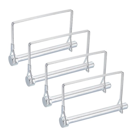 Uxcell 4 Pcs Trailer Coupler Pin (3/8" x 3-15/16" ) - Trailer Hitch Pin Coupler Square Safety Shaft Locking Pin for Farm Trailers Wagons Lawn Kayak Boat