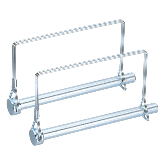 Uxcell 4 Pcs Trailer Coupler Pin (3/8" x 4-23/32" ) - Trailer Hitch Pin Coupler Square Safety Shaft Locking Pin for Farm Trailers Wagons Lawn Kayak Boat