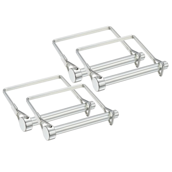 Uxcell 4 Pcs Trailer Coupler Pin, 5/16" x 2.8" Square Safety Wire Spring Lock Hitch Pin