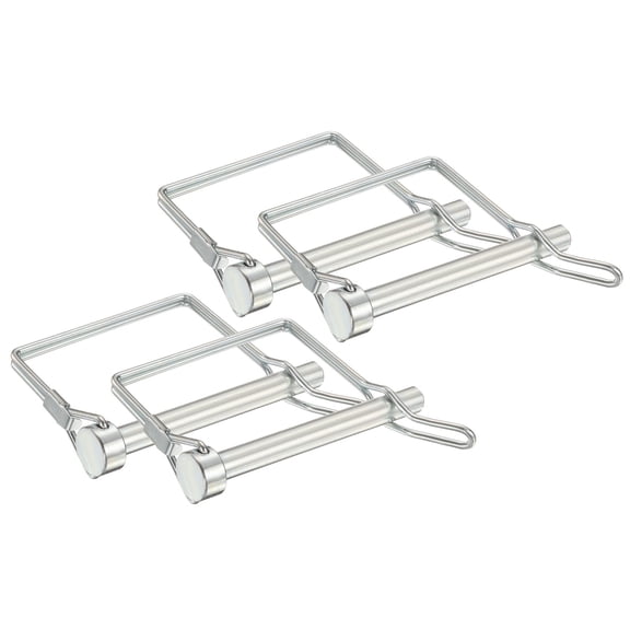 Uxcell 4 Pcs Trailer Coupler Pin, 5/16" x 2.8" Wire Spring Square Lock Hitch Pin