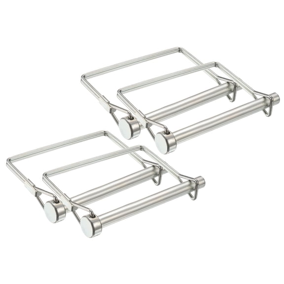 Uxcell 4 Pcs Trailer Coupler Pin, 5/16" x 3.4" Square Safety Wire Spring Lock Hitch Pin