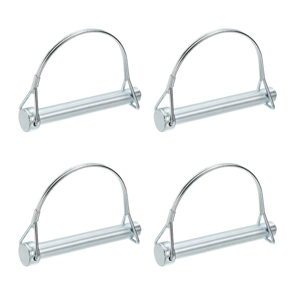 Uxcell 4 Pcs Trailer Coupler Pins, 1/2" x 3.5" Half Round Safety Wire Lock Hitch Pin