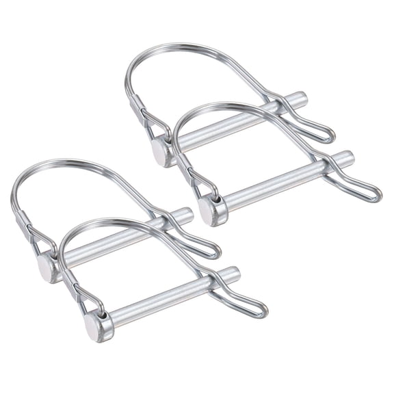Uxcell 4 Pcs Trailer Coupler Pins, 1/4" x 2.2" Safety Wire Spring Lock Hitch Pin