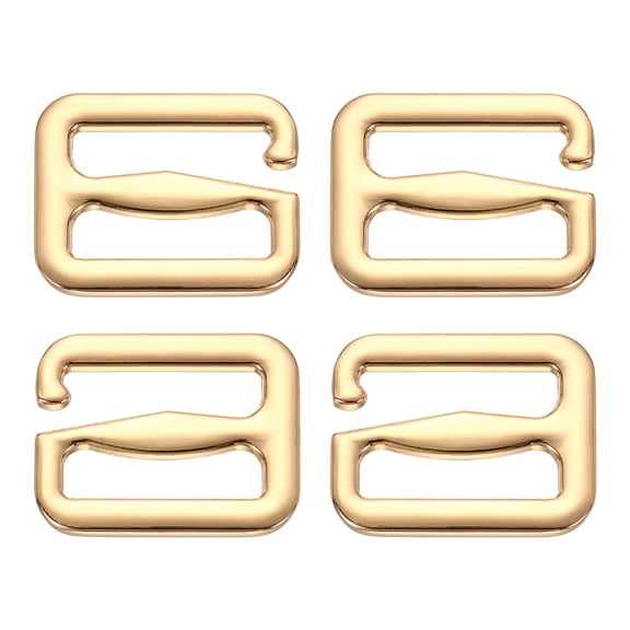 Uxcell 4 Pcs Wave Buckles, 27mm Metal G-Hook Backpack Strap Belt Hooks, Light Gold