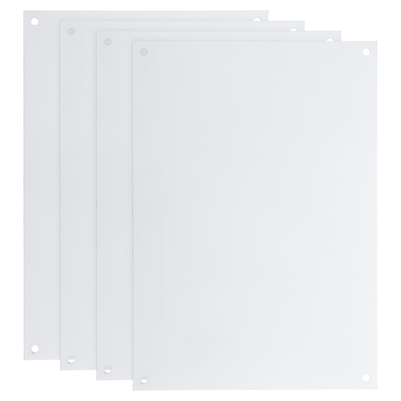 Uxcell 4 Pcs White Blank Metal Sign, 13.8x9.8