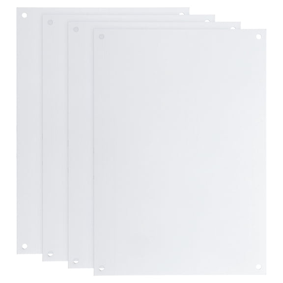 Uxcell 4 Pcs White Blank Metal Sign, 13.8x9.8" Blank Sublimation Aluminum Signs Write-On Printed Easy Mounting for Heat Transfer Customized Personalized Signs(0.04" Thickness)