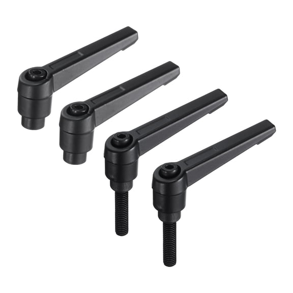 Uxcell 4 Pieces Clamping Lever Adjustable Handle Set Metric M6 x 25mm Male & M6 Female Thread Level Handle Knobs