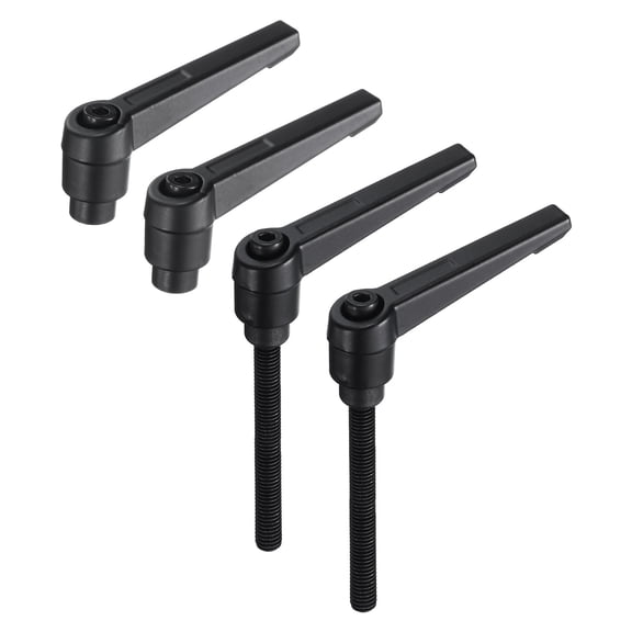 Uxcell 4 Pieces Clamping Lever Adjustable Handle Set Metric M6 x 60mm Male & M6 Female Thread Level Handle Knobs