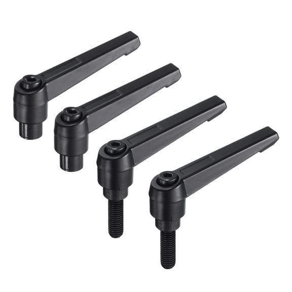 Uxcell 4 Pieces Clamping Lever Adjustable Handle Set Metric M8 x 25mm Male & M8 Female Thread Level Handle Knobs
