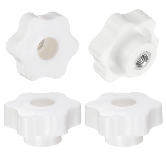 Uxcell 4 Pieces Star Knobs M8 Female Thread 48mm Head Through Hole ...
