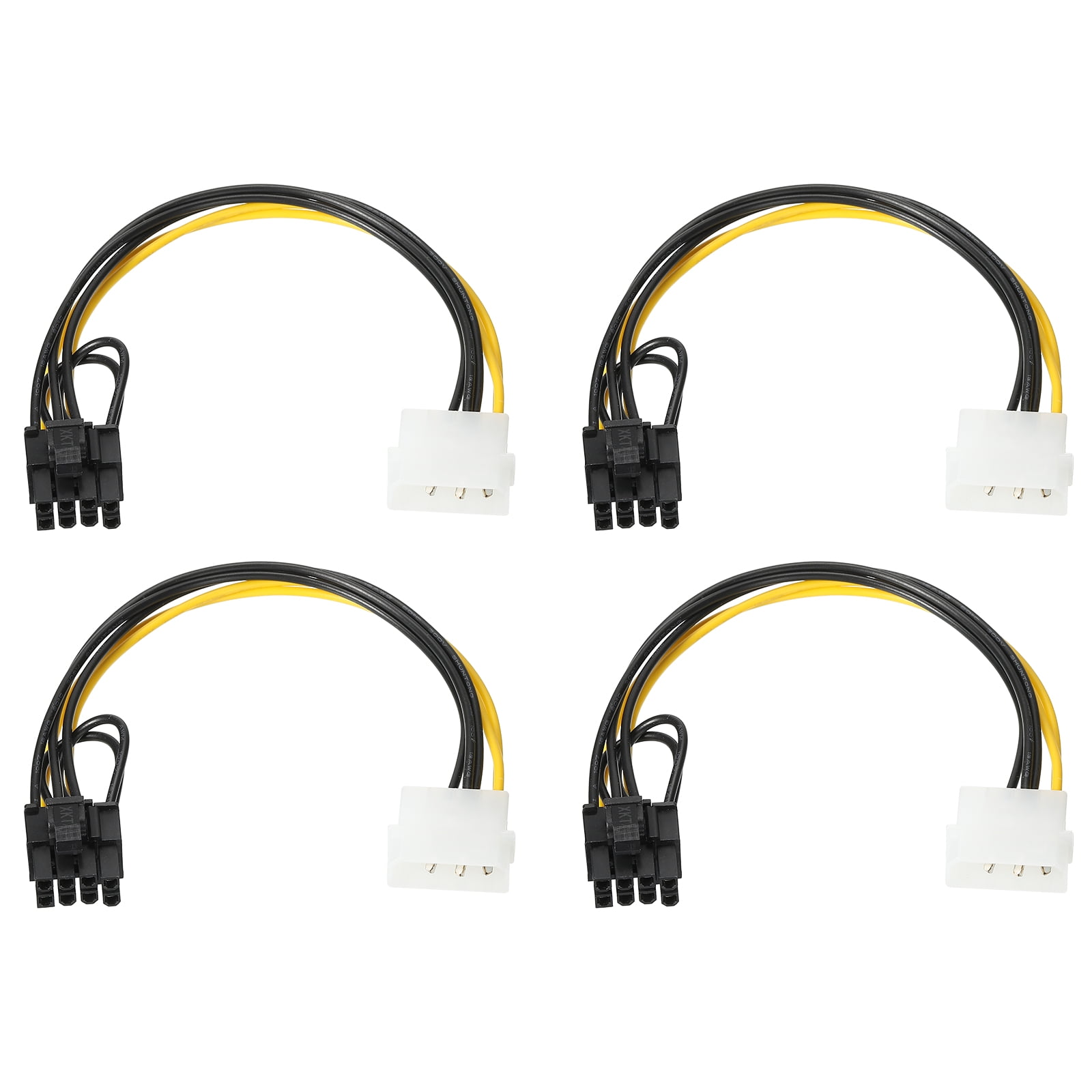 Uxcell 4 Pin to 8 Pin Male PCI Express Cable PCIE Graphics Card Power