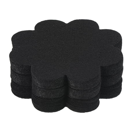 Uxcell 4" Plant Pot Hole Pad Nonwoven Flower Bonsai Bottom Soil Mat, Black 50 Pack