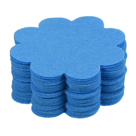 Uxcell 4" Plant Pot Hole Pad Nonwoven Flower Bonsai Bottom Soil Mat, Blue 30 Pack