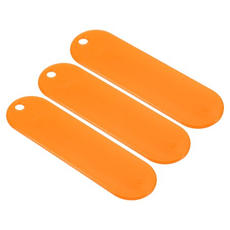Uxcell #4 Plastic Netting Needle Shuttles Net Repair Mending Tool, Orange 3 Pack