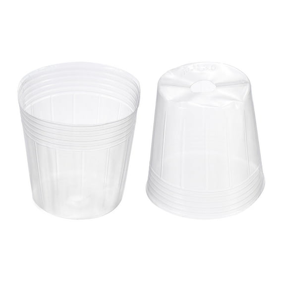 Uxcell 4'' Plastic Plant Nursery Pots, Flower Starting Container, Clear 20 Pack