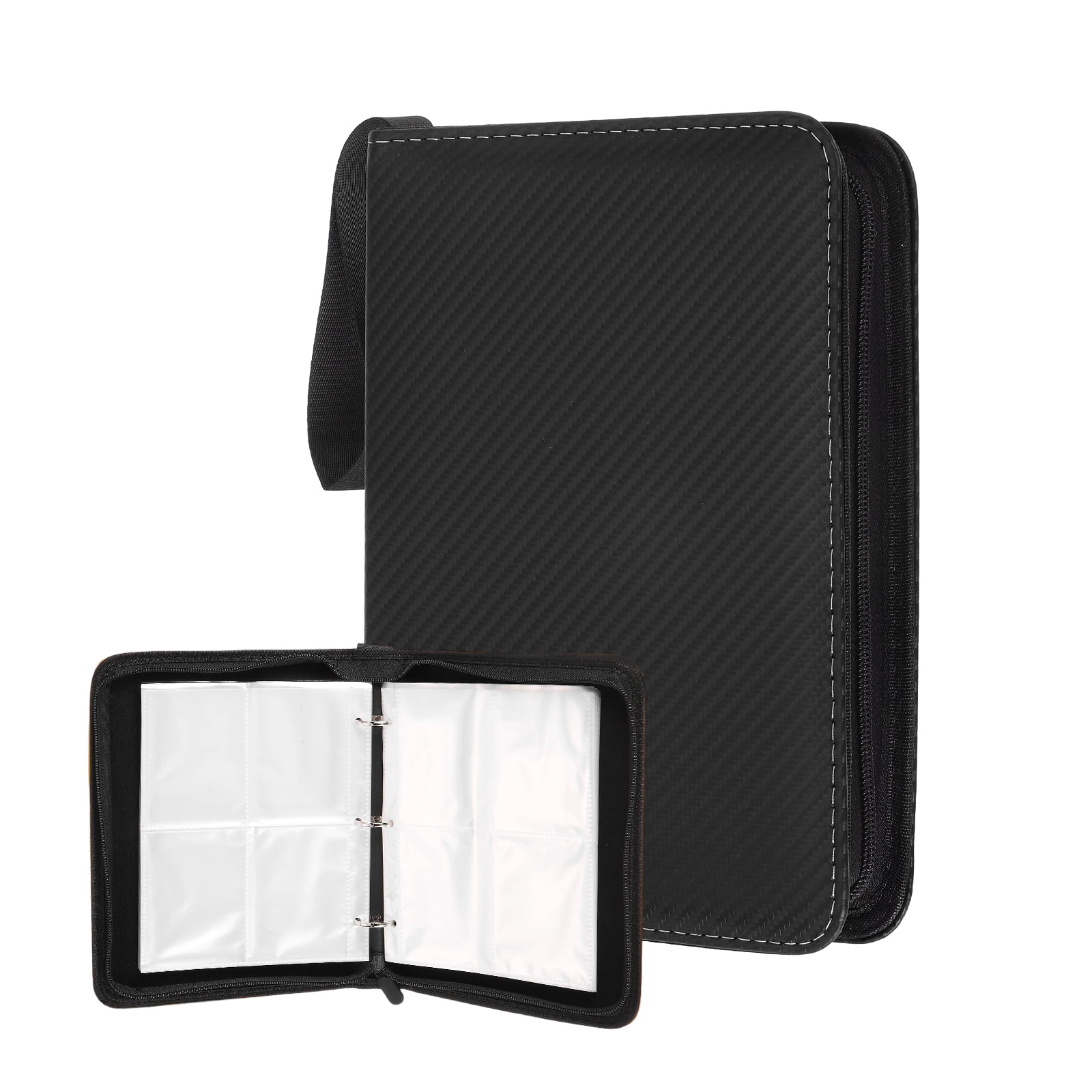 Uxcell 4 Pocket Trading Card Binder, Holds 400 Top Loaders PU Cover ...