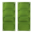 thumbnail image 1 of Uxcell 4 Pockets Vertical Hanging Grow Bags Wall Hanging Planter Bags Green 2 Pcs, 1 of 8
